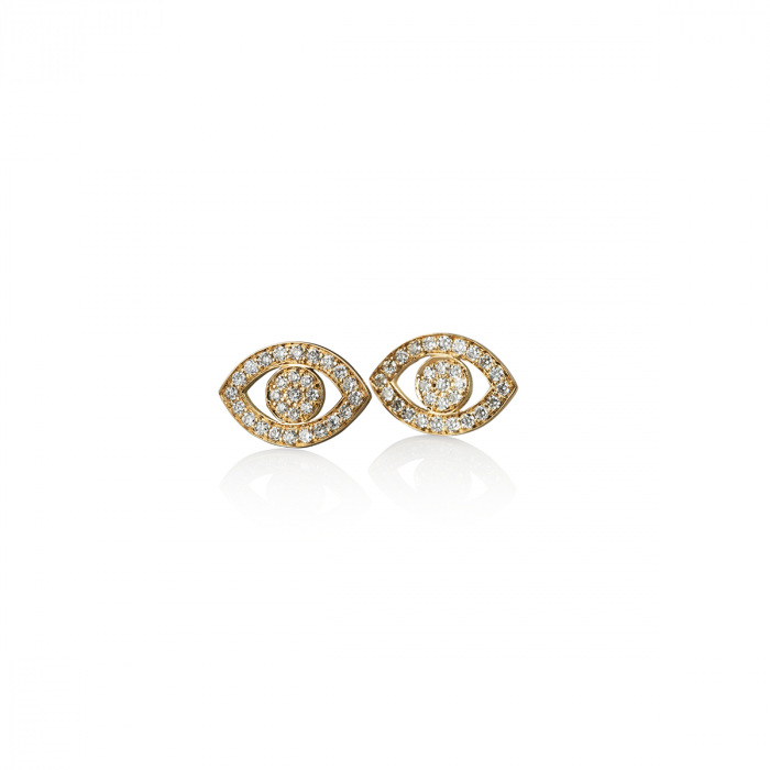Gold Eye Earrings